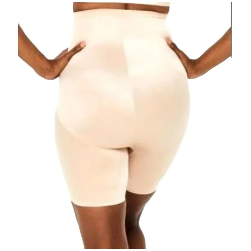 Ruby Ribbon High Waist Thigh Slimmer XS Pale Shapewear Firm Fitting Compressive - Picture 9 of 11